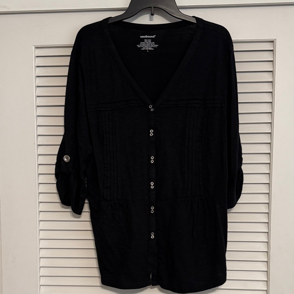 Black Button-Up Cardigan
